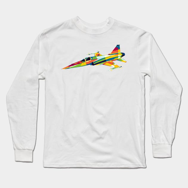 F-20 Tigershark Long Sleeve T-Shirt by wpaprint